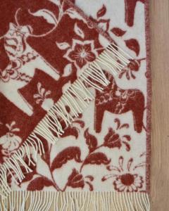 Ullpläd Arvidssons Textil Leksand Röd 130x170cm