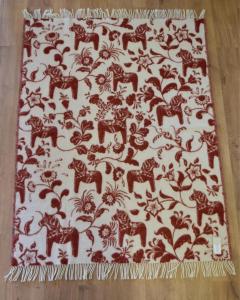 Ullpläd Arvidssons Textil Leksand Röd 130x170cm
