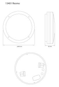 Utomhuslampa Tak/Väggplafond Svart Aneta Resmo