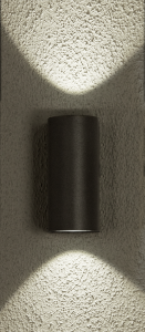 Fasadbelysning Vägglampa Upp/Ner Aneta Lighting Union Mörkgrå