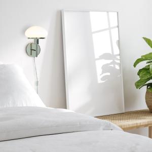 Vägglampa Glas Aneta Lighting New August Silver/Vit 25cm