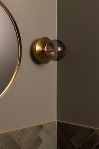 Vägglampa/Plafond IP44 Mässing/Rökfärgad Globen Lighting Art Deco