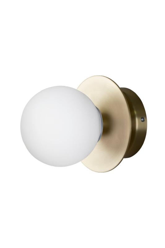 Vägglampa/Plafond IP44 Mässing/Vit Globen Lighting Art Deco at lavanille