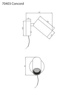 Vägglampa Svart Aneta Lighting Concord