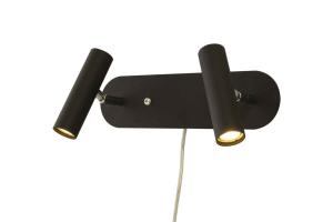 Vägglampa Svart Dubbel Aneta Lighting Artic
