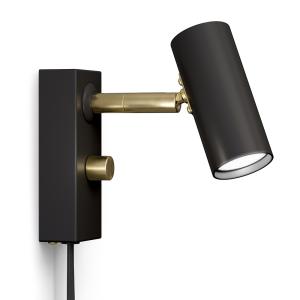 Vägglampa Svart/Mässing Dimbar Belid Cato 14,7cm