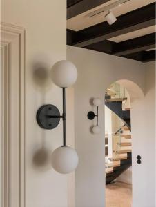 Vägglampa Svart/Opal PR Home Sigma 49cm