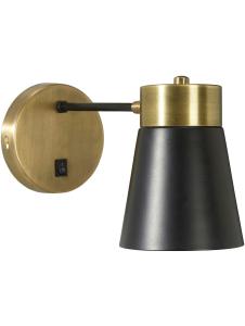 Vägglampa Svart PR Home Luna 13cm