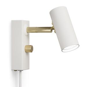 Vägglampa Vit/Mässing Dimbar Belid Cato 14,7cm