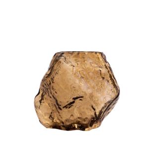 Värmeljushållare Glas Brun Valerie 12cm