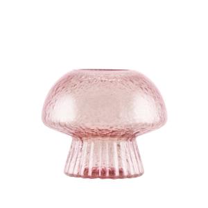 Värmeljushållare Glas Rosa Fungo Special Edition 12cm