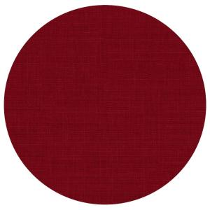 Rund Vaxduk Linnelook Röd Ø140cm Nina Royal
