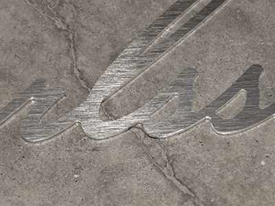 väggtext i aluminium