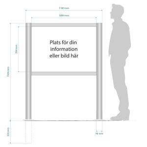 1180x1500mm - Informationsskylt 90R
