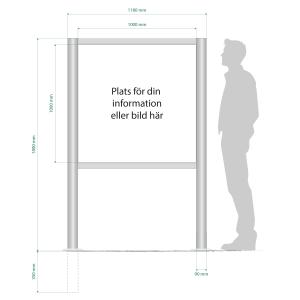1180x1800mm - Informationsskylt 90R