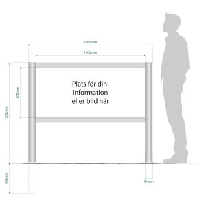 1480x1200mm - Informationsskylt 90R