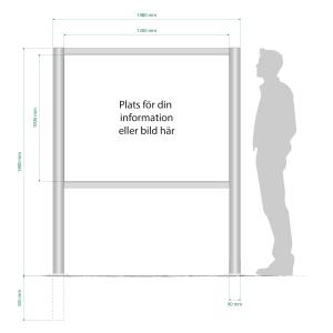 1480x1800mm - Informationsskylt 90R