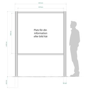 1650x2100mm - Informationsskylt 90R