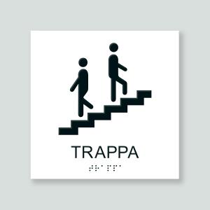 TRAPPA - Taktil skylt 180x180mm