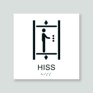 HISS - Taktil skylt 180x180mm