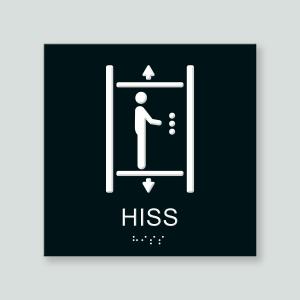 HISS - Taktil skylt 150x150mm