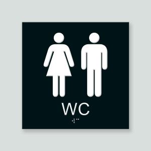 WC Dam & Herr - Taktil skylt 150x150mm