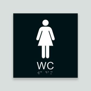 WC Dam - Taktil skylt 150x150mm