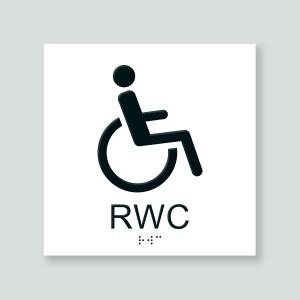 RWC - Taktil skylt 180x180mm