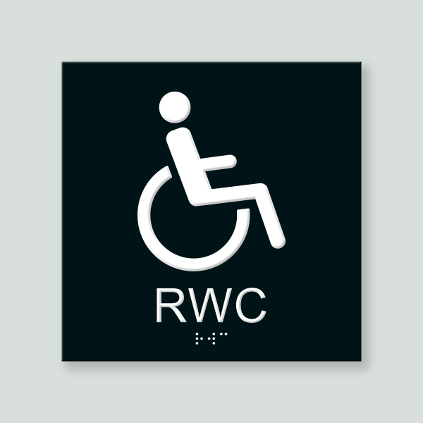 RWC - Taktil skylt 180x180mm