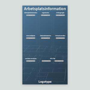 Arbetsplatstavla (API) med egen bild, 745x1300mm