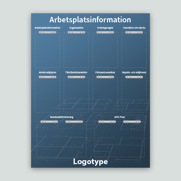 Arbetsplatstavla (API) med egen bild, 1000x1300mm