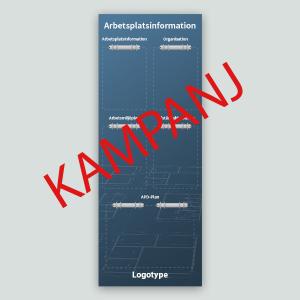 Arbetsplatstavla (API) med egen bild, 495x1300mm