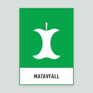MATAVFALL - Återvinningsdekal