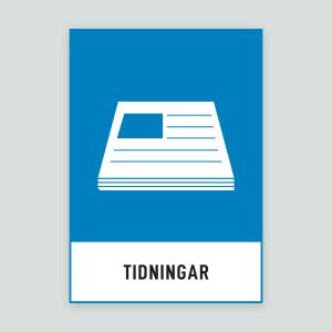 TIDNINGAR - Återvinningsdekal