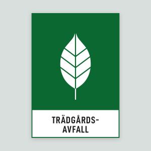 TRÄDGÅRDSAVFALL - Återvinningsdekal