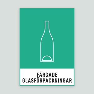 FÄRGADE GLASFÖRPACKNINGAR - Återvinningsdekal