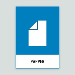 PAPPER - Återvinningsdekal