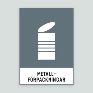 METALLFÖRPACKNINGAR - Återvinningsdekal