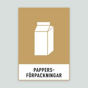 PAPPERSFÖRPACKNINGAR - Återvinningsdekal