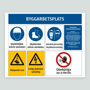 Byggarbetsplats - skylt v2