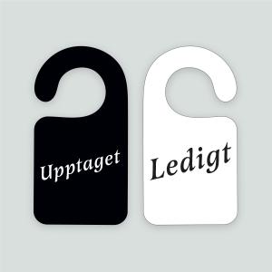 Upptaget / Ledigt - Handtagsskylt