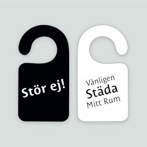 Stör ej / Vänligen städa mitt rum - Handtagsskylt