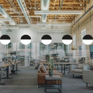 Glasdekor, rund ø75mm, svart & vit