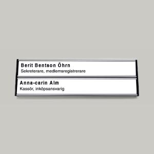 Namnskylt 2-paneler, 207x31+31mm