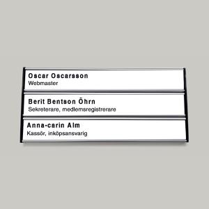 Namnskylt 3-paneler, 207x31+31+31mm