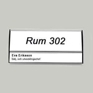 Rumsskylt 1-panel 207x62+31mm