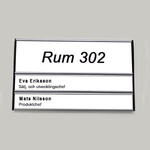 Rumsskylt 2-panel 207x62+31+31mm