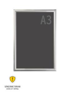 Snäppram, Security frame A3s, 25mm aluminiumprofil