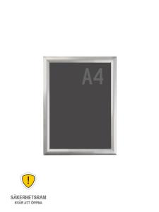 Snäppram, Security frame A4s, 25mm aluminiumprofil