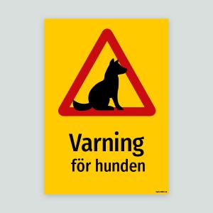 Varning för hunden - skylt